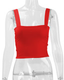 Sexy Solid Color Sleeveless Tank Tops YMYF-0893