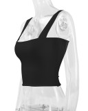 Sexy Solid Color Sleeveless Tank Tops YMYF-0893