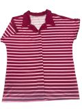 Stripe Print Short Sleeve Pants Loose Suit LS-0414