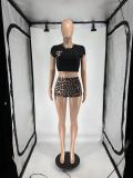 Leopard Print Sexy Mini Skirt QXLB-10111