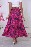 Print Big Swing Half Body Skirt XCFF-910