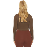 Half High Neck Long Sleeve Bottom Top GZJF-2591