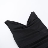 Backless Sleeveless Solid Tank Tops FL-XY24645DGO