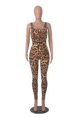Pre Order: About 7 work days shipping Leopard Print Backless Jumpsuit YUEM-2025600