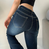 Fashion Washed Micro Flare Jean GMWF-59863