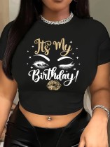 Print Short Sleeve Casual T Shirt HMYI-83882