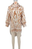 Long Sleeve Loose Irregular Beach Shirt XHXF-973