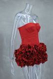 Fishbone Strap Adjustable Floral Two Piece Skirt Set GLYK-LX0107