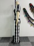 Plus Size Wide Leg Print Two Piece Pants Set NY-11007