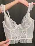 Lace Sexy Steel Ring Embroidered Corset GJSX-MZQ#