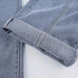 Fashion Patchwork Loose Micro Flare Jeans GZCF-6002