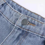 Fashion Patchwork Loose Micro Flare Jeans GZCF-6002
