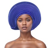 Solid Color Bright Silk Stacked Wrap Hat PJDM-A206