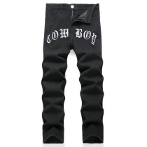 Men's Letter Print Loose Casual Jeans GWBM-3140