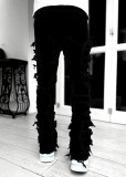 Men's Solid Color Slim Micro Flare Jeans GBBF-246