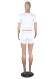 Solid Color Short Sleeve Tops Shorts Suit GXYF-0463