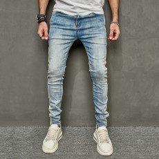 Men's Fashion Solid Color Slim Pencil Jeans GBBF-2014