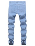 Men's Solid Color Washed Pencil Jeans GBBF-1851