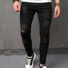 Men's Solid Color Slim Straight Jeans GBBF-804-4