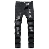 Men's Fashion Slim Holes Pencil Jeans GBBF-344