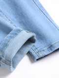 Men's Solid Color Washed Pencil Jeans GBBF-1851