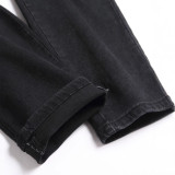 Men's Holes Slim Pockets Jeans GBBF-4818