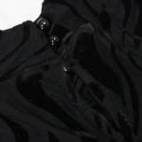 Sexy Sleeveless Print Tops Pencil Pants Suit CYA-901814