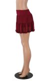 Solid Color Mesh Half Body Skirt GXYF-0464