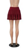 Solid Color Mesh Half Body Skirt GXYF-0464