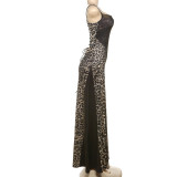 Leopard Print Sexy Slim Sling Maxi Dress GZJQ-K25D65829