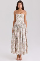 Sexy Print Sling Loose Maxi Dress GLJS-B8299