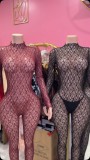 Pre Order: About 7 work days shipping Lace See Through Jumpsuit YUEM-30015