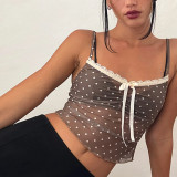 Print Lace Sling Tank Tops FL-YL25029PFO