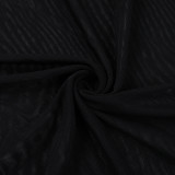 Mesh Patchwork Single Shoulder Maxi Dress FL-JY25043DGO