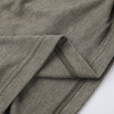 Sleeveless Solid Color Vest And Fifth Pants Suit FL-YJ25038DGO