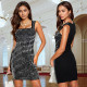 Sleeveless Hot Drill Sexy Mini Dress BY-7220