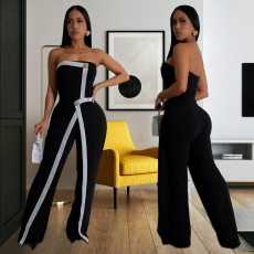 Tube Tops Backless Buttoned Jumpsuit BY-7205