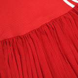 Sleevleless O Neck Pleated Mini Dress CYA-901755
