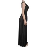 Sexy Solid Color Off Shoulder Maxi Dress BY-7251