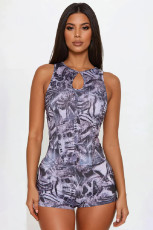 Fashion Abstract Printed Sexy Shorts Two Piece Set GBGF-5082