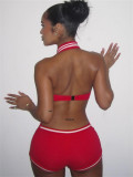 Sleeveless Solid Color Backless Romper YWXS-K25L67