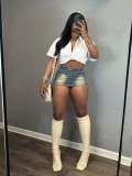 Fashion Washed Slim Denim Skirts GSMJ-6999