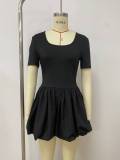 Short Sleeve Square Neck Mini Dress LSD-2431