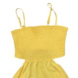 Solid Color Sling Big Swing Maxi Dress AIL-320
