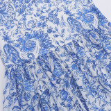 Sexy Print Slim Split Tube Tops Maxi Dress FL-YJ25197PFO