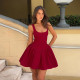 Solid Color U Neck Mini Dress FL-ZX25047PFO