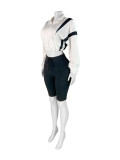 Long Sleeve Contrast Color Tops Midi Pants Suit CH-25023