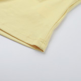 Square Neck Solid Color Two Piece Shorts Set FL-YL25031MHO