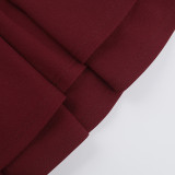 Solid Color V Neck Sleeveless Mini Dress FL-XY25137MHO