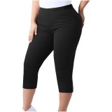 Plus Size Solid Color Seventh Pants GYZY-6662